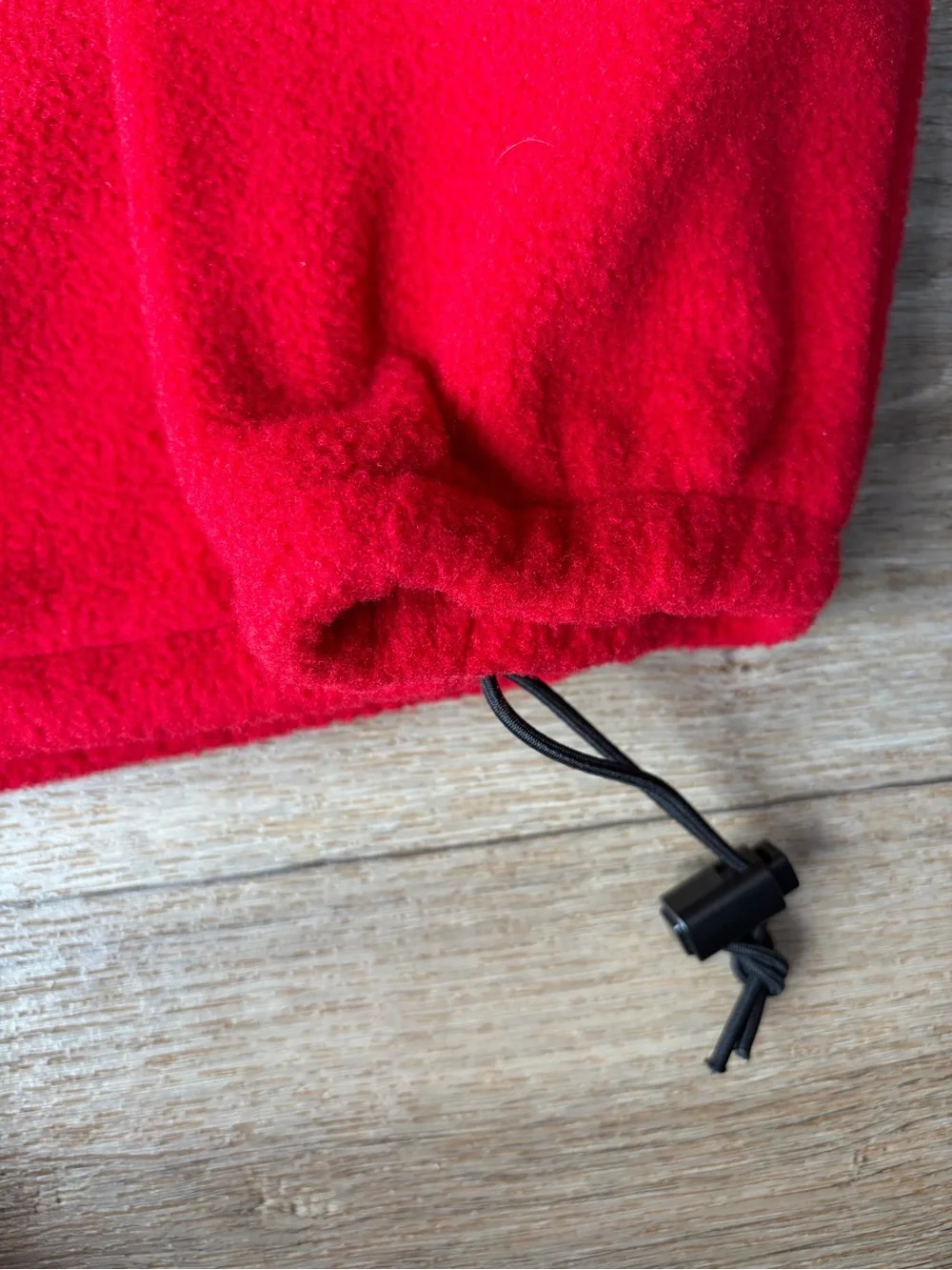 J. Crew Men’s Red Quarter-Zip Fleece with Black Collar
